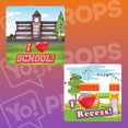Back to School Prop - I LOVE School / I LOVE Recess (9"x9")