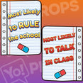 Back to School Prop - Most Likely to RULE the School / Most Likely to Talk in Class (9"x12")