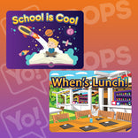 Back to School Prop - School is Cool! / When's Lunch? (9"x12")