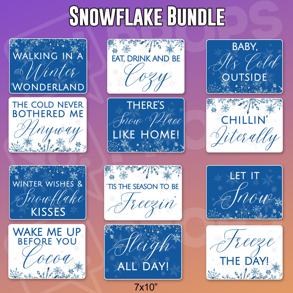 Snowflake Holiday Bundle of 6