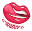 "Tasty" Lips Sticker