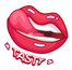 "Tasty" Lips Sticker