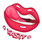 "Tasty" Lips Sticker