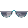 Teal Half Frame Glasses