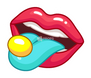Licking Candy Lips