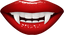 Glossy Red Vampire Fangs