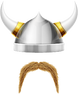 Viking Helmet and Mustache