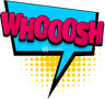 "Whoosh" Comic Speech Bubble