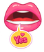 "Yes" Lips Sticker