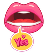 "Yes" Lips Sticker