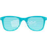 Aqua Slotted Glasses