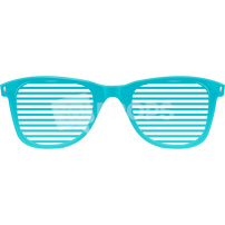 Aqua Slotted Glasses