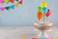 Party Table With Cake Background