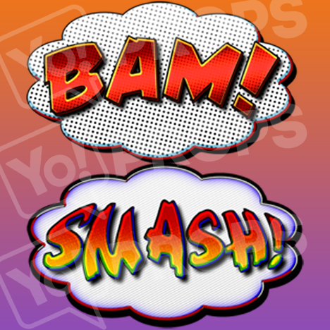 Comic Book Themed Bam/Smash