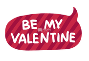 Be My Valentine Speech Bubble