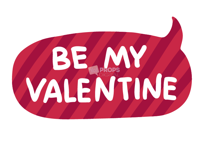 Be My Valentine Speech Bubble