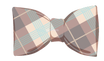 Beige Plaid Bowtie