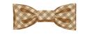 Beige Cream Plaid Bowtie