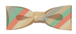 Beige Striped Bowtie