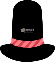Black and Pink Top Hat