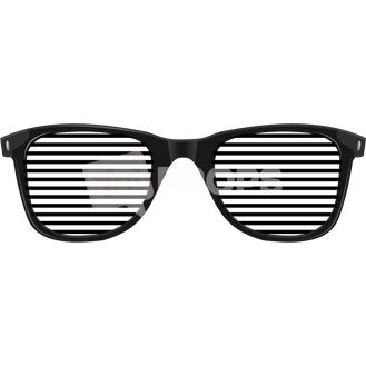 Black Slotted Glasses