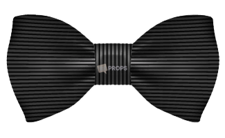 Black Striped Bowtie