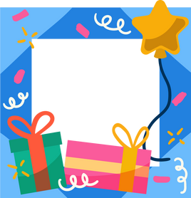Blue Birthday Collage Frame