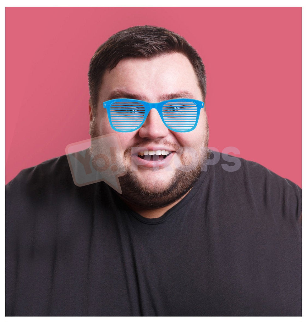 Blue Slotted Glasses