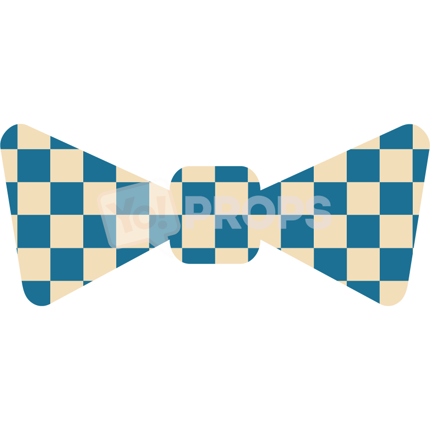 Blue Checkered Bowtie