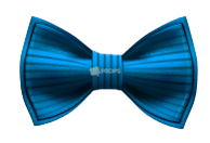 Blue Striped Bowtie