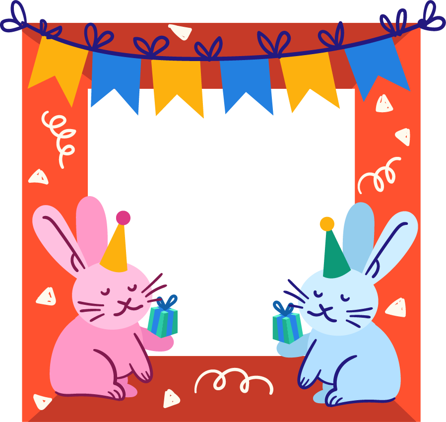 Bunny Birthday Collage Frame