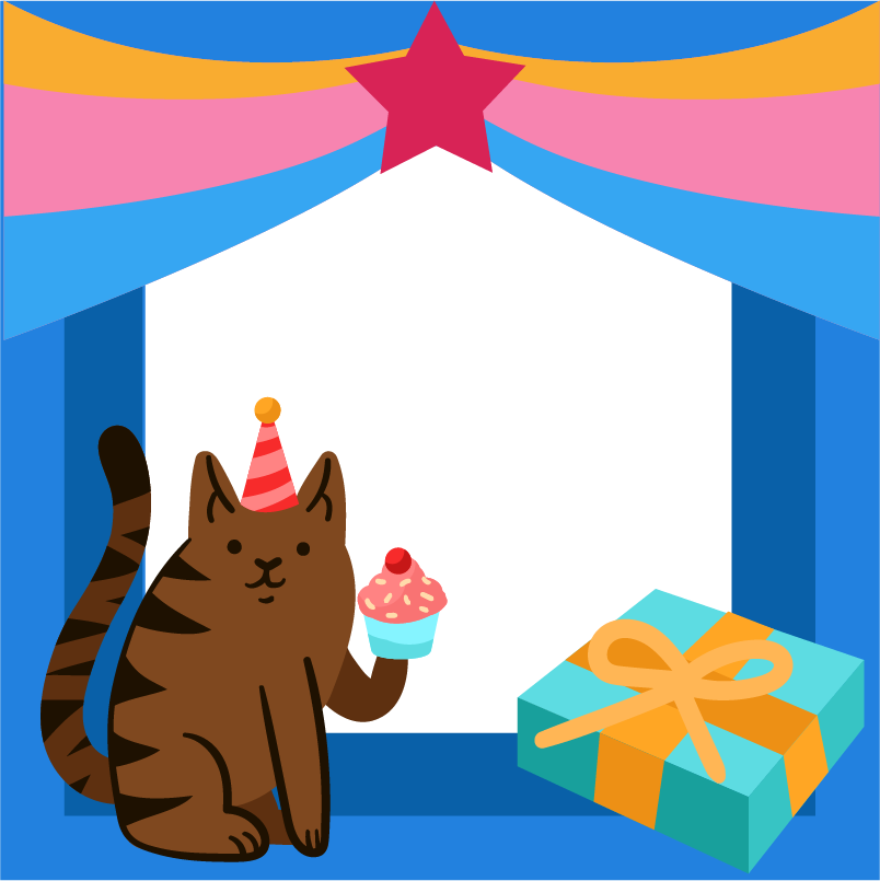 Cat Birthday Collage Frame