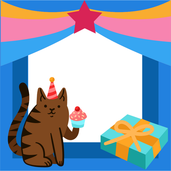 Cat Birthday Collage Frame