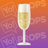 New Years Props - Champagne Glass