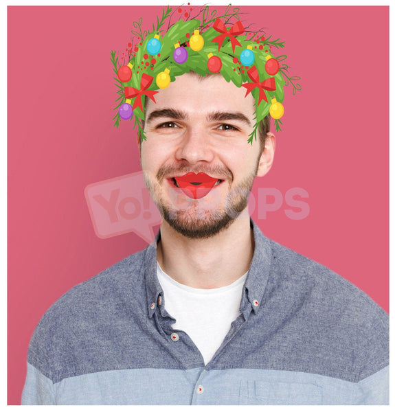 Christmas Wreath Hat with Lips