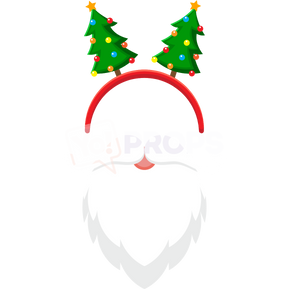 Christmas Tree Headband with Beard