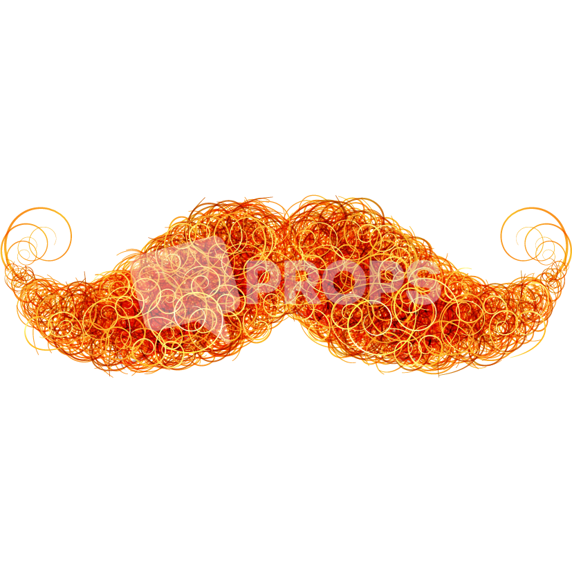 Red Curly Mustache