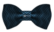 Blue Zigzag Bowtie