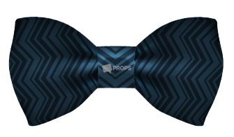 Blue Zigzag Bowtie