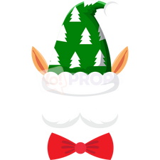 Elf Hat with Ears and Bowtie