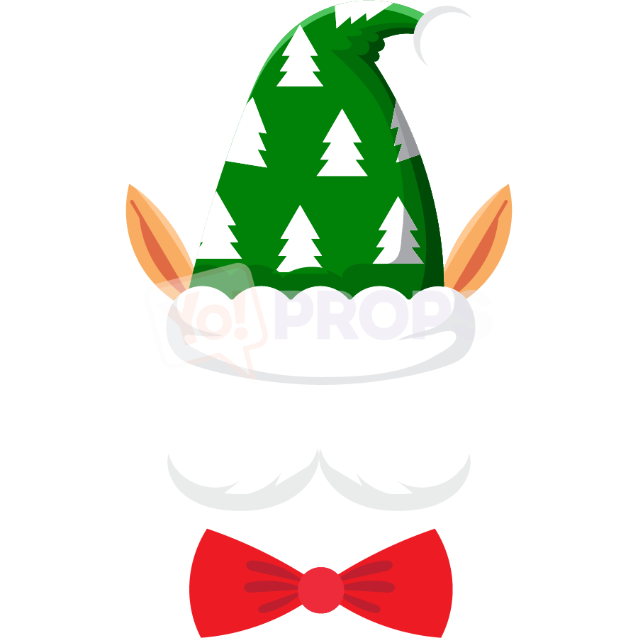 Elf Hat with Ears and Bowtie