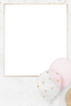 Golden Birthday Frame With Balloons