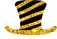 Black and Gold Striped Top hat