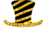 Black and Gold Striped Top hat