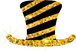 Black and Gold Striped Top hat
