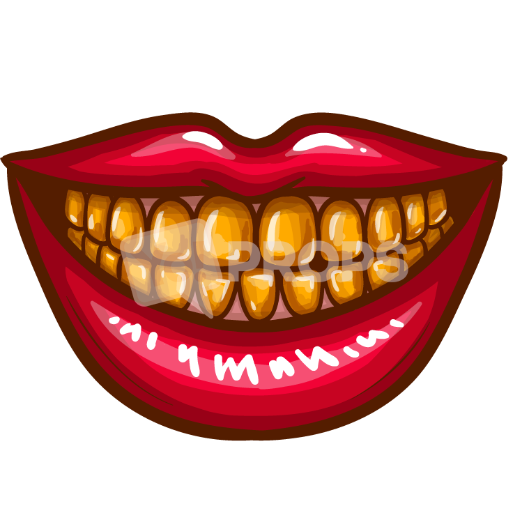 Mouth with Gold Teeth