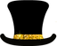 Black and Gold Top hat