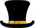 Black and Gold Top hat