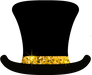 Black and Gold Top hat