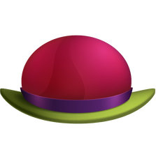 Green and Pink Bowler Hat